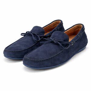 M.Gemi Blue Suede Driving Moccasins Loafers Made in Italy Size 42 Men's 9